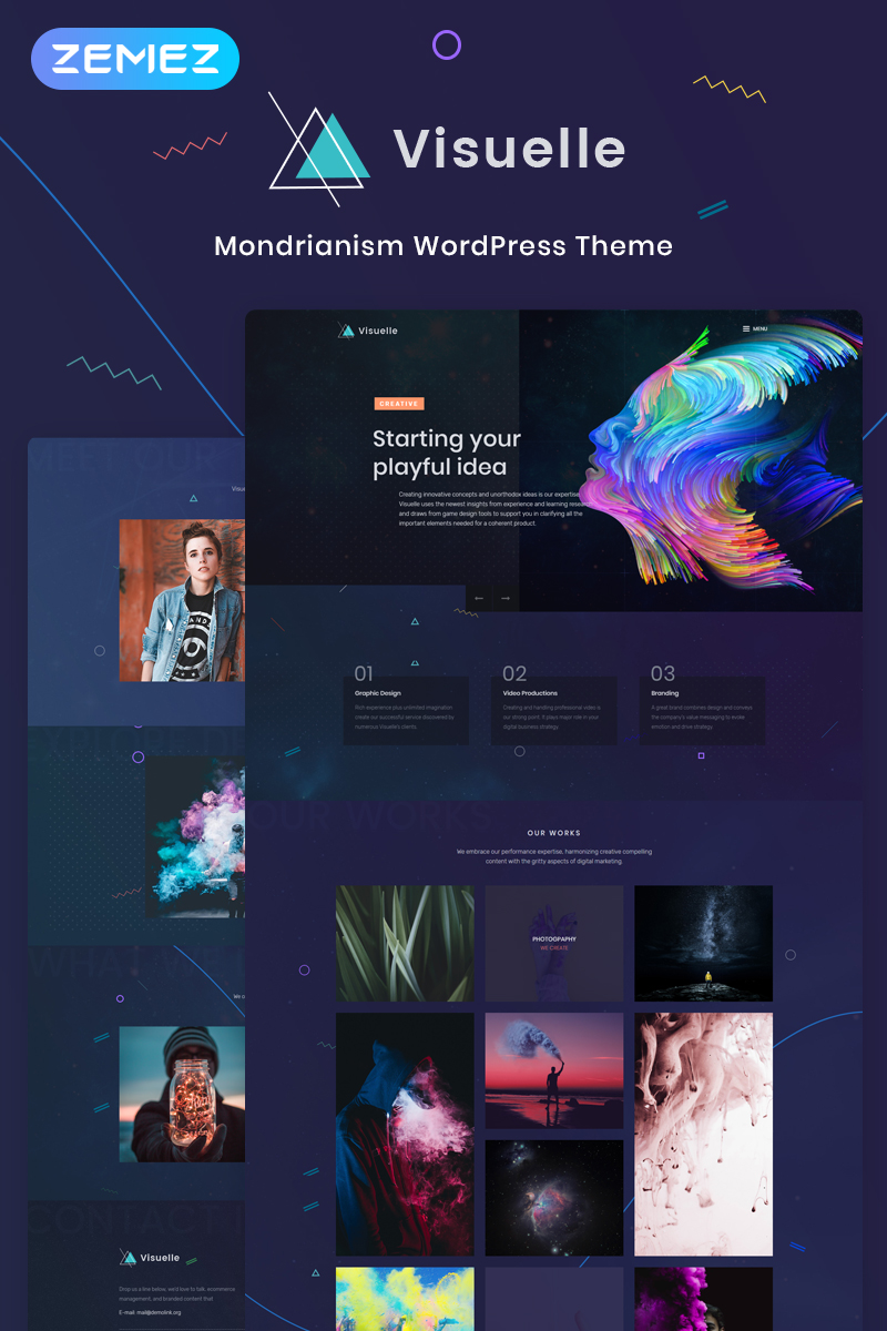 Visuelle - Creative Mondrianism WordPress Elementor Theme