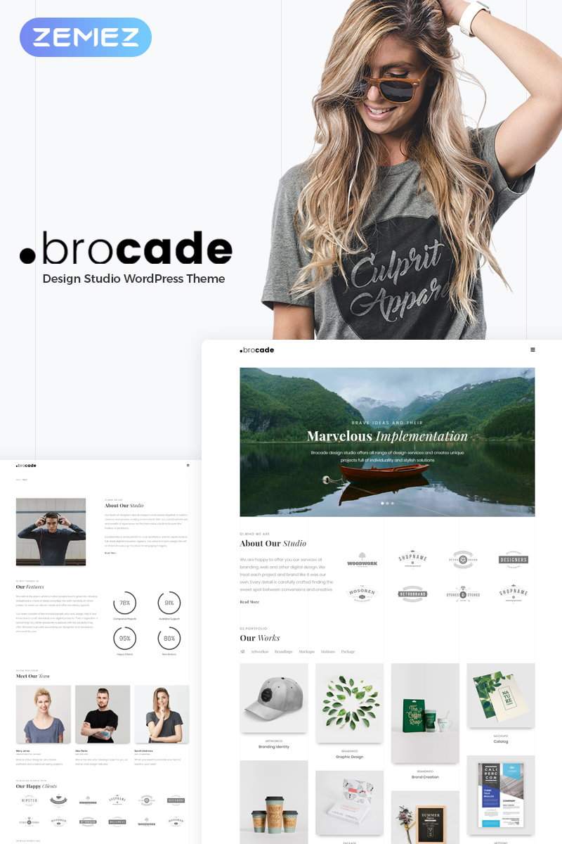 Brocade - Minimal Modern WordPress Elementor Theme