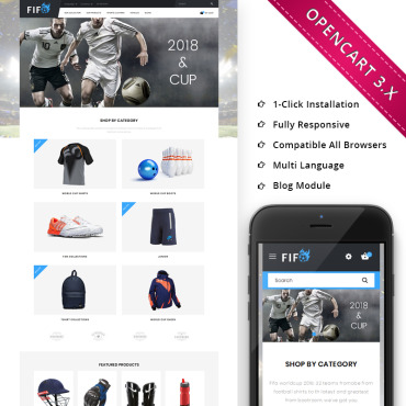 Sports Store OpenCart Templates 70634