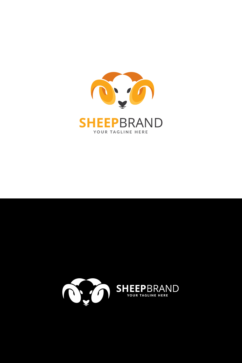Sheep Brand Design Logo Template