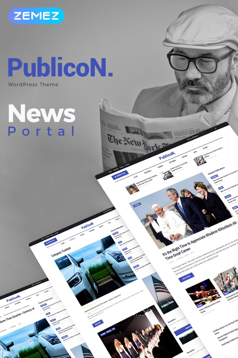 Publicon - News Portal WordPress Elementor Theme