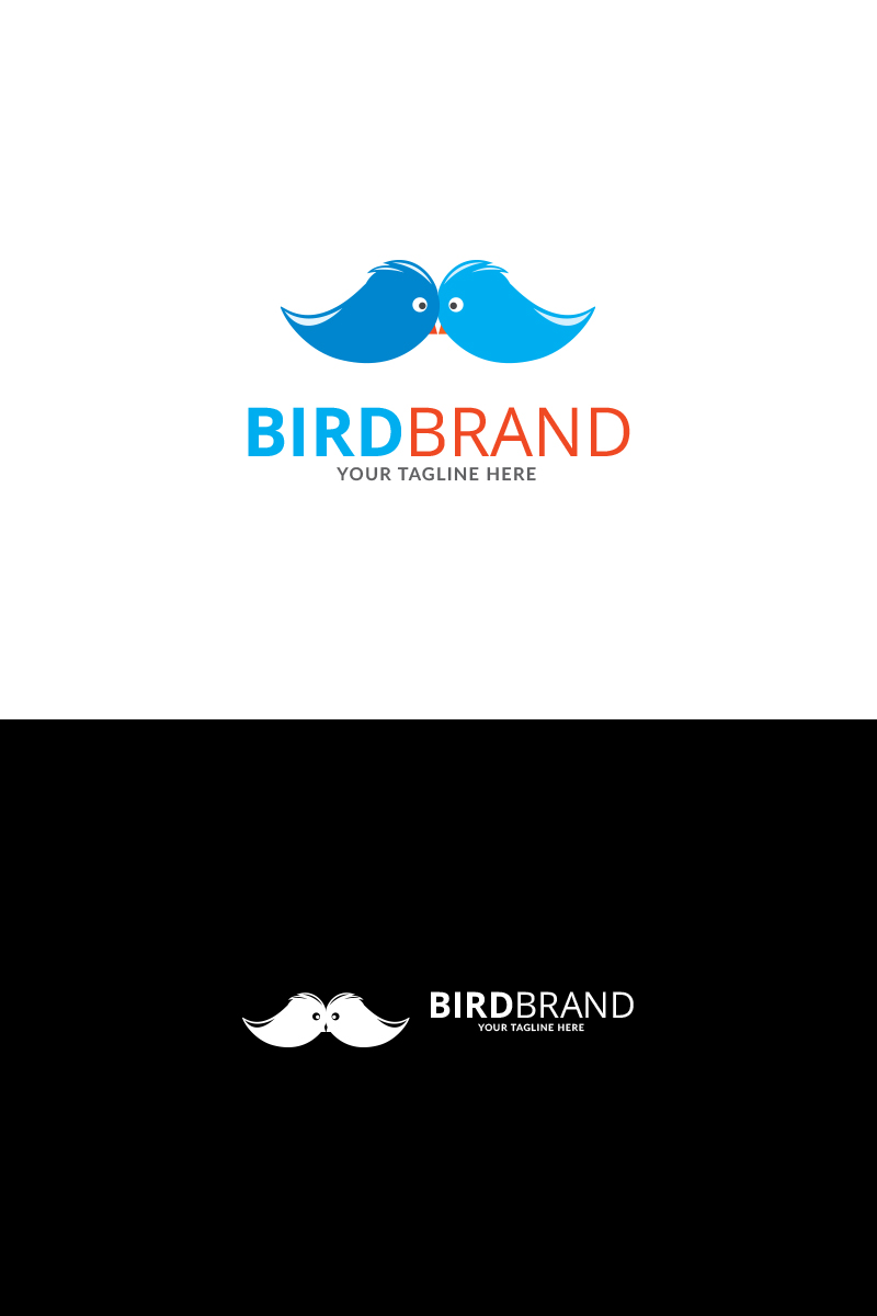 Twin Bird Brand Logo Template