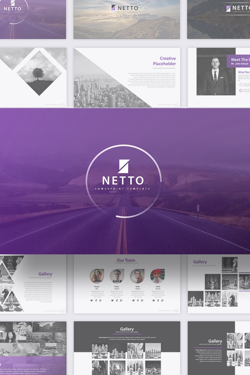 Netto - Creative Financial Presentation PowerPoint template