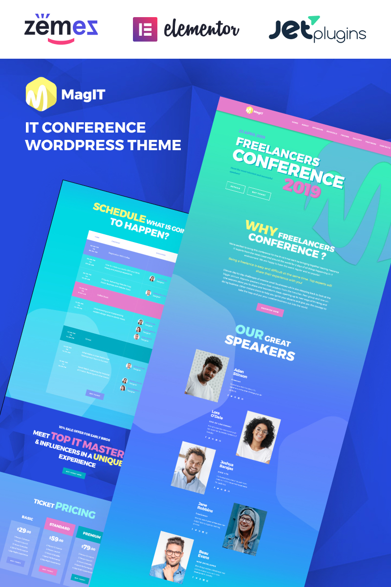 MagIT - IT Conference WordPress Elementor Theme