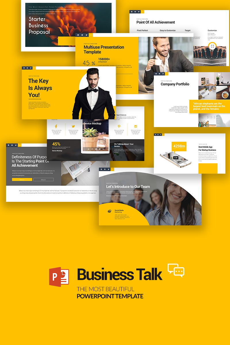 Business Talk PowerPoint template