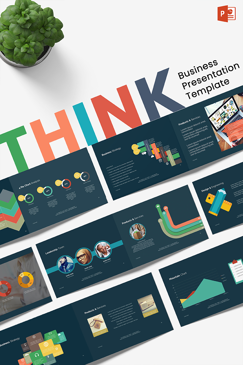 Business Think PowerPoint template