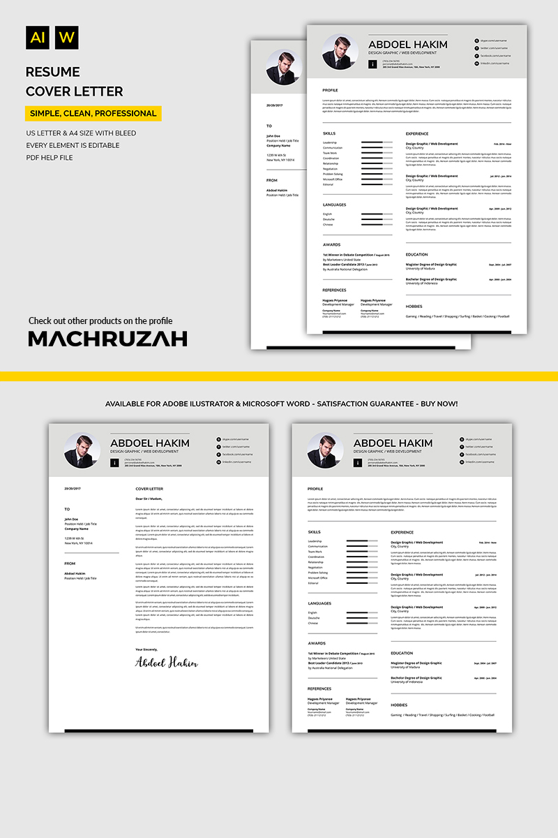 Abdoel - Cover Letter / Resume Template