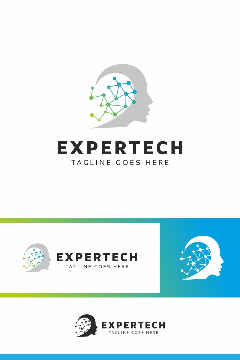Expertech Human Mind Logo Template