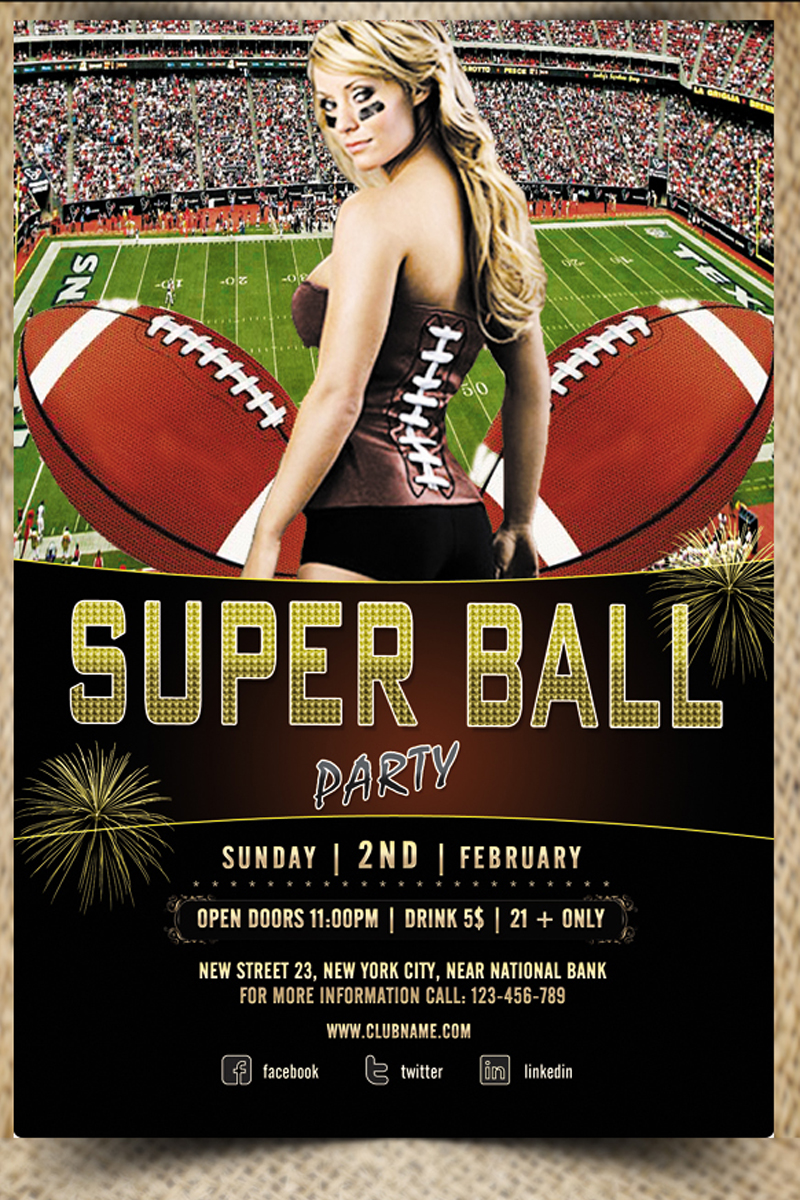 Super Ball Party Flyer - Corporate Identity Template