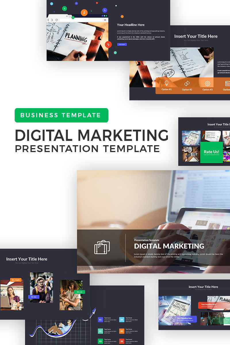 Digital Marketplace PowerPoint template