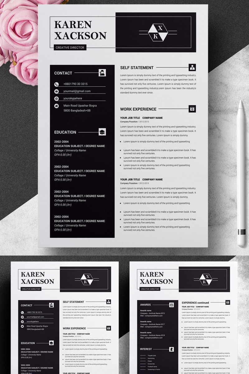 Clean & Creative Resume Template