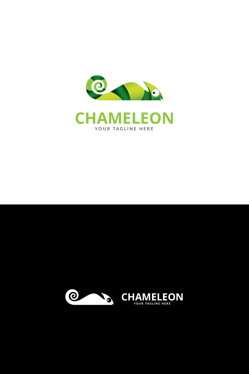 Green Chameleon Logo Template