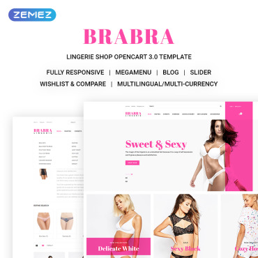 Beauty Clothes OpenCart Templates 71129
