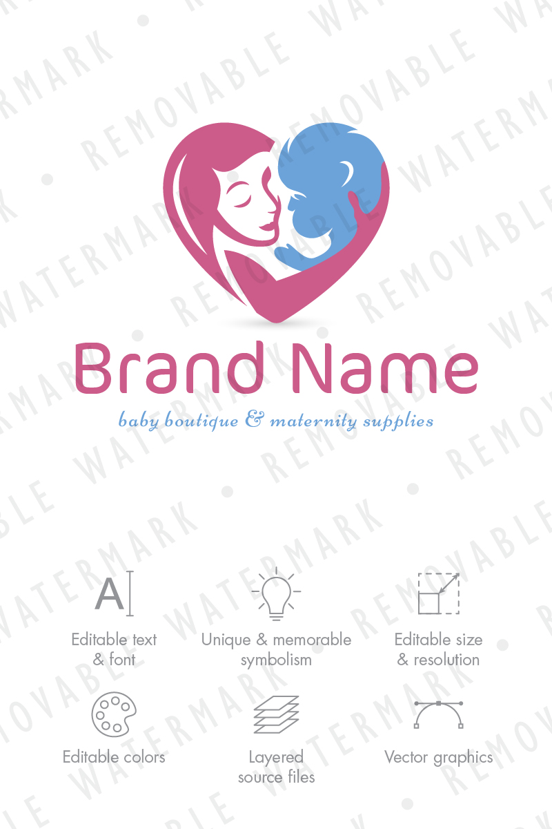 Maternal Love Logo Template