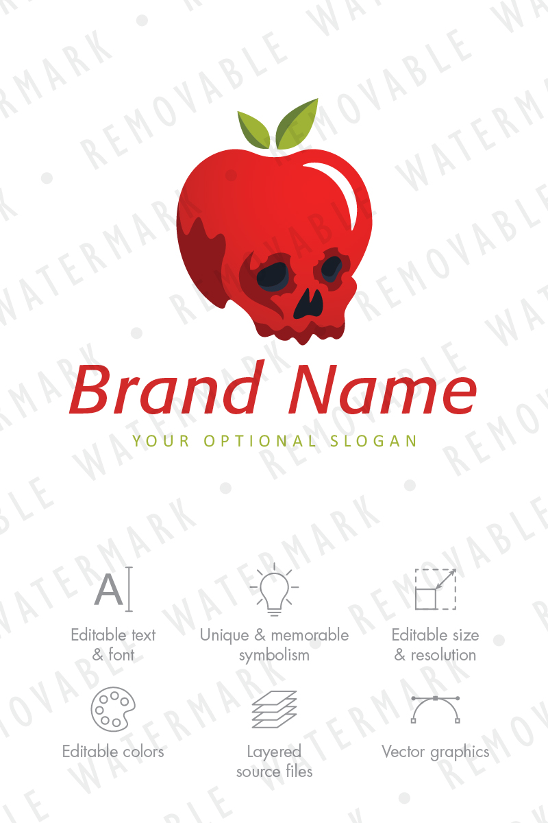 Poisoned Apple Logo Template