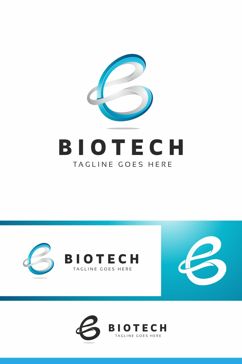 Biotech B Letter Logo Template