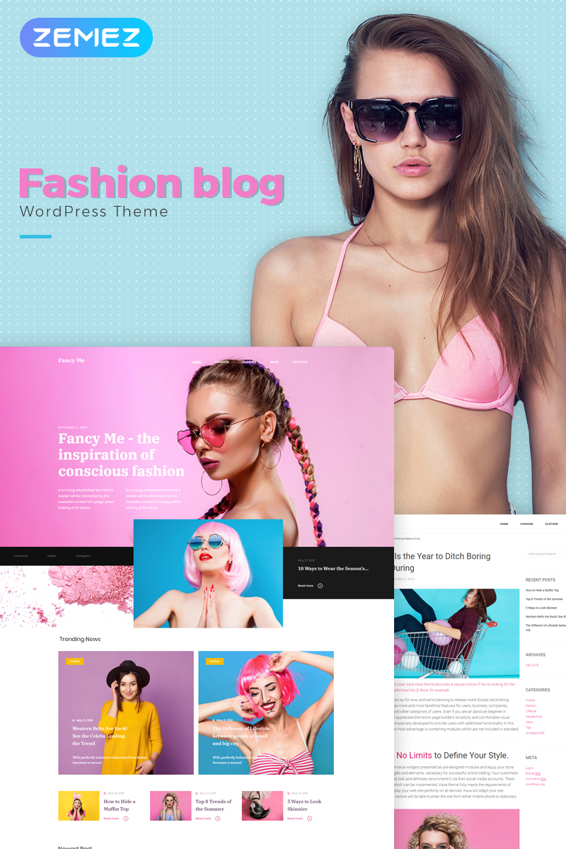 Fancy Me - Fashion Blog WordPress Elementor Theme