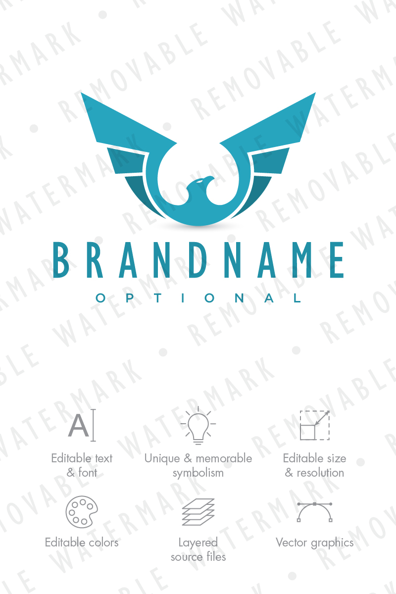 Ascending Bird Logo Template