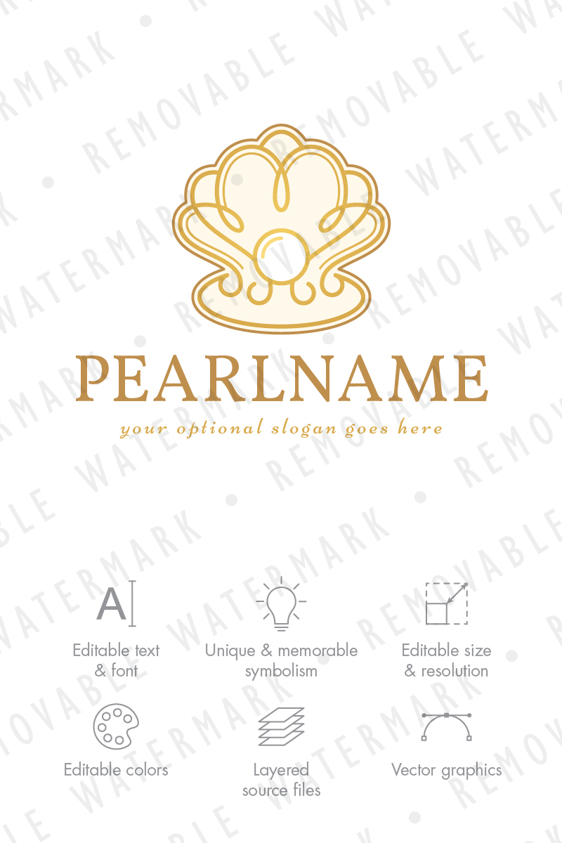 Pearl Shell Logo Template