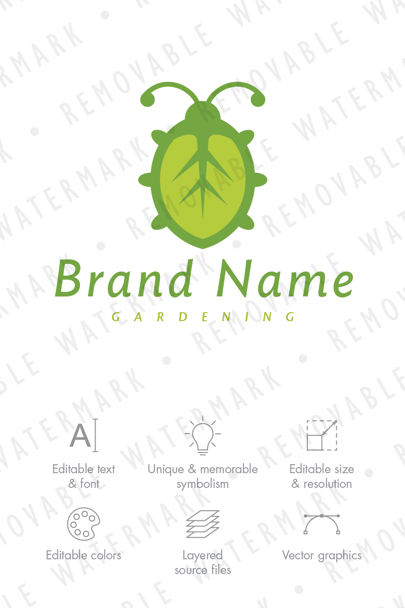 Bug Leaf Biotech Logo Template