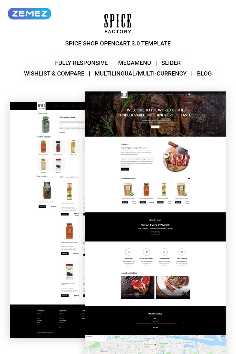 Spice Factory Responsive OpenCart Template