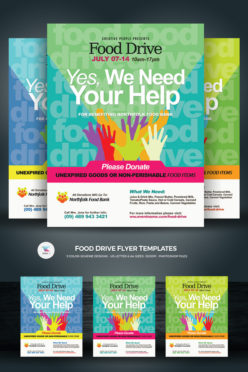 Food Drive Flyers - Corporate Identity Template