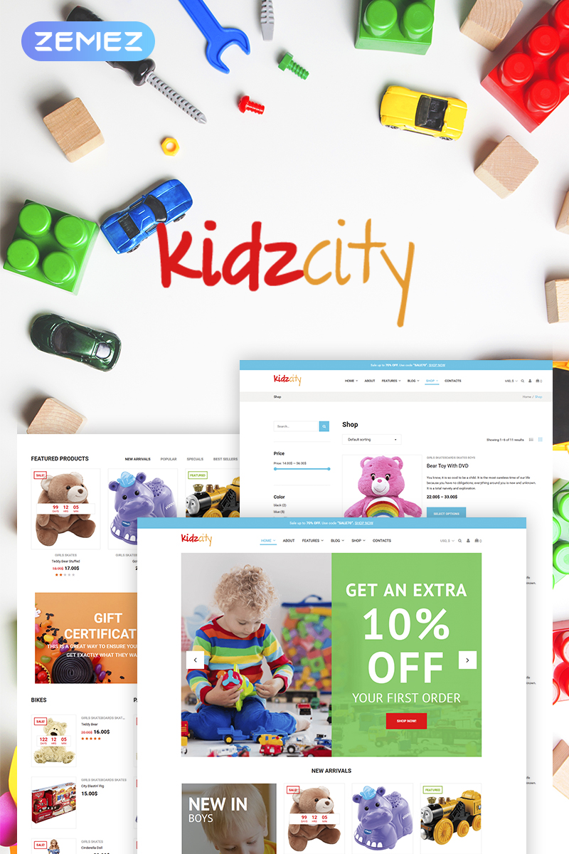 Kidz City - Kids Store Elementor WooCommerce Theme