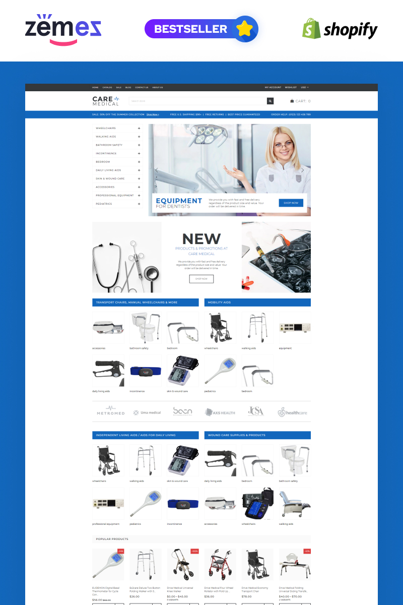 Care - Medical Equipment Shopify Theme