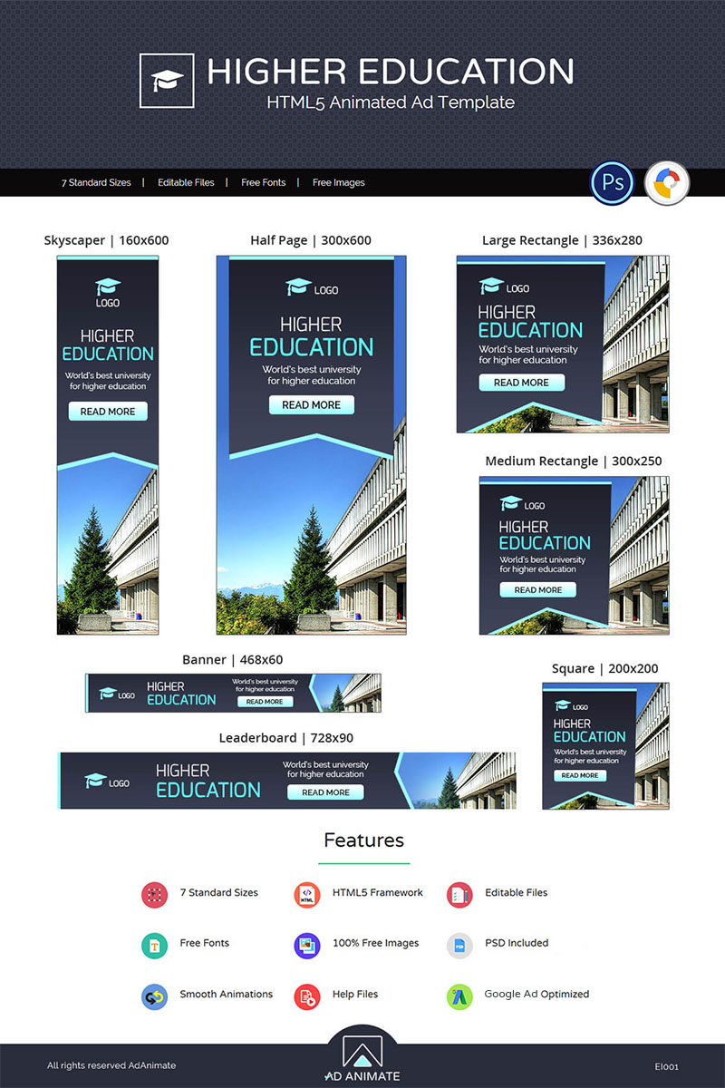 Education & Institute | Higher Education Animated Banner