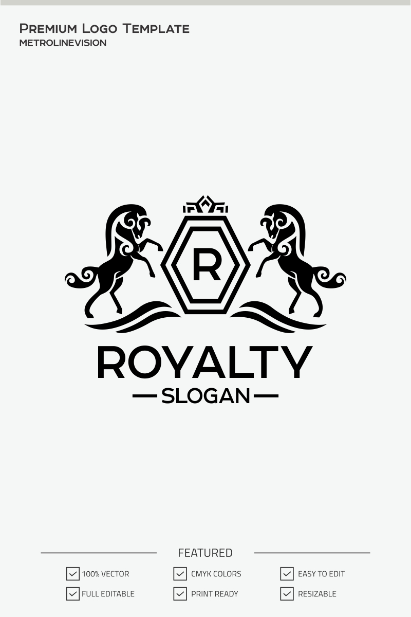 Royal Horses Logo Template
