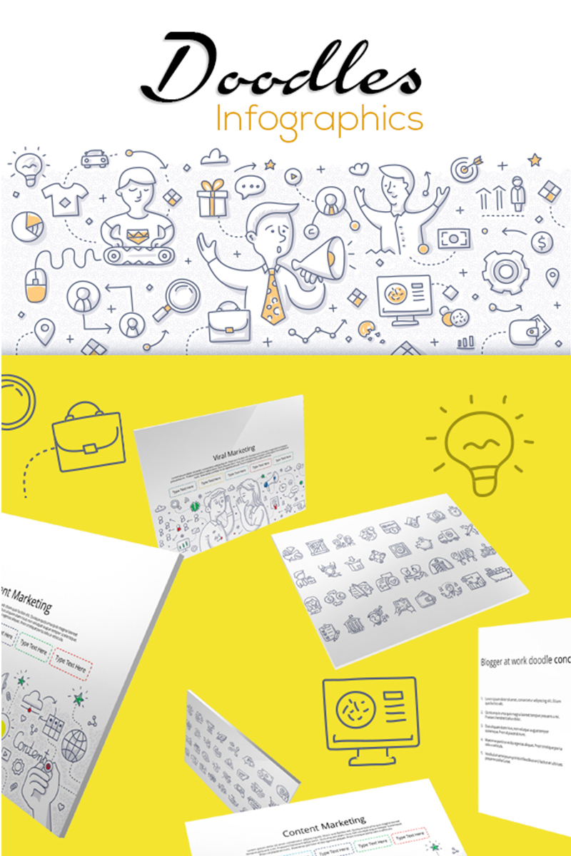 Doodle Infographic Set 1 PowerPoint template