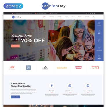 Mall Shop Responsive Website Templates 71436