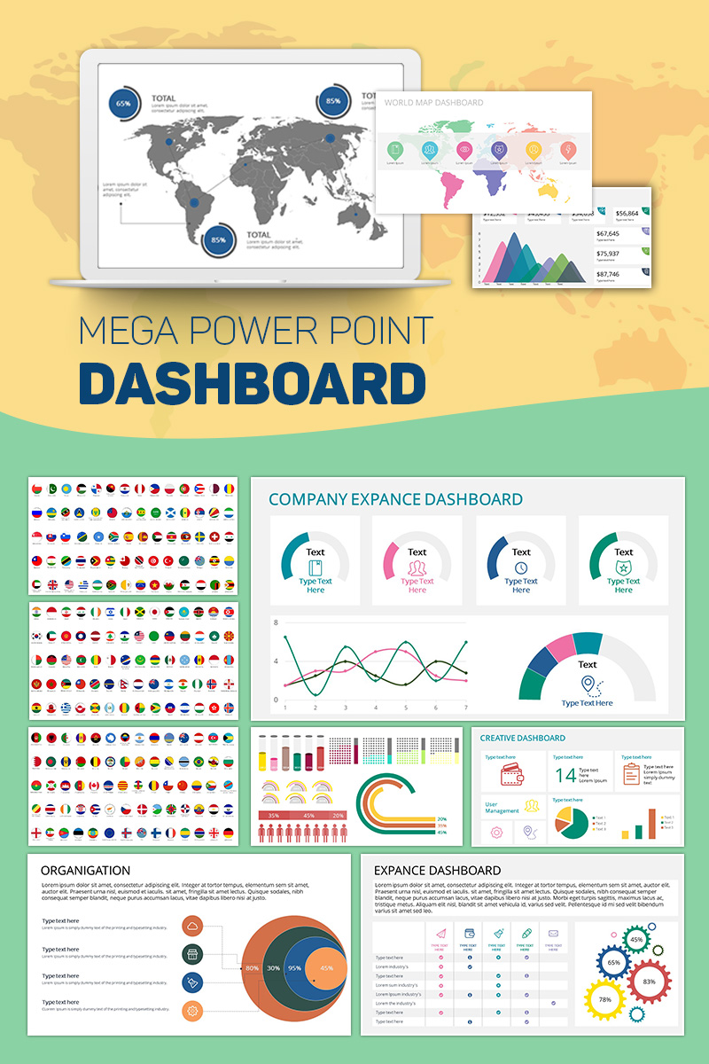 Mega Dashboard Creator PowerPoint template