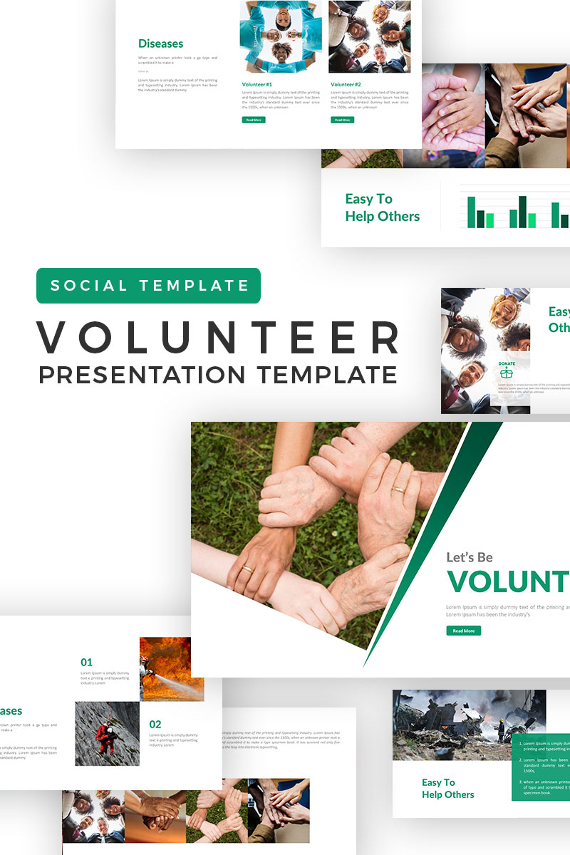 Volunteer Presentation PowerPoint template