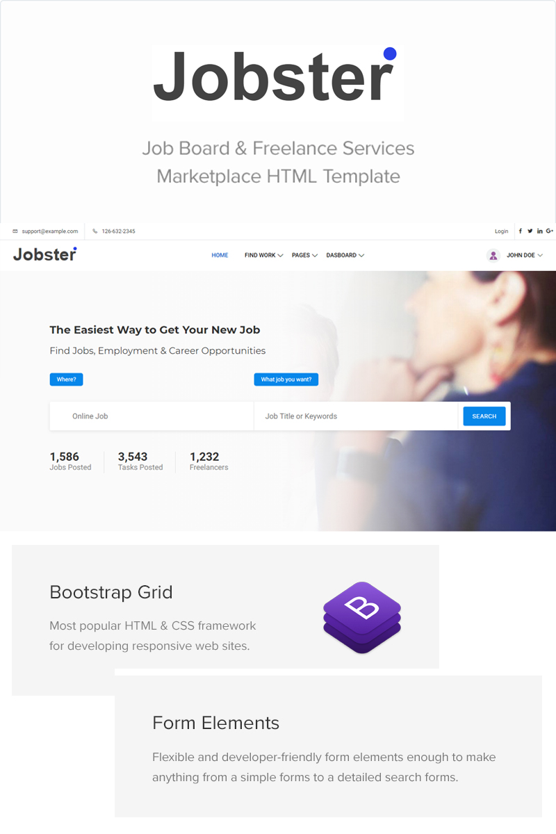 Jobster - Job Board Website Template