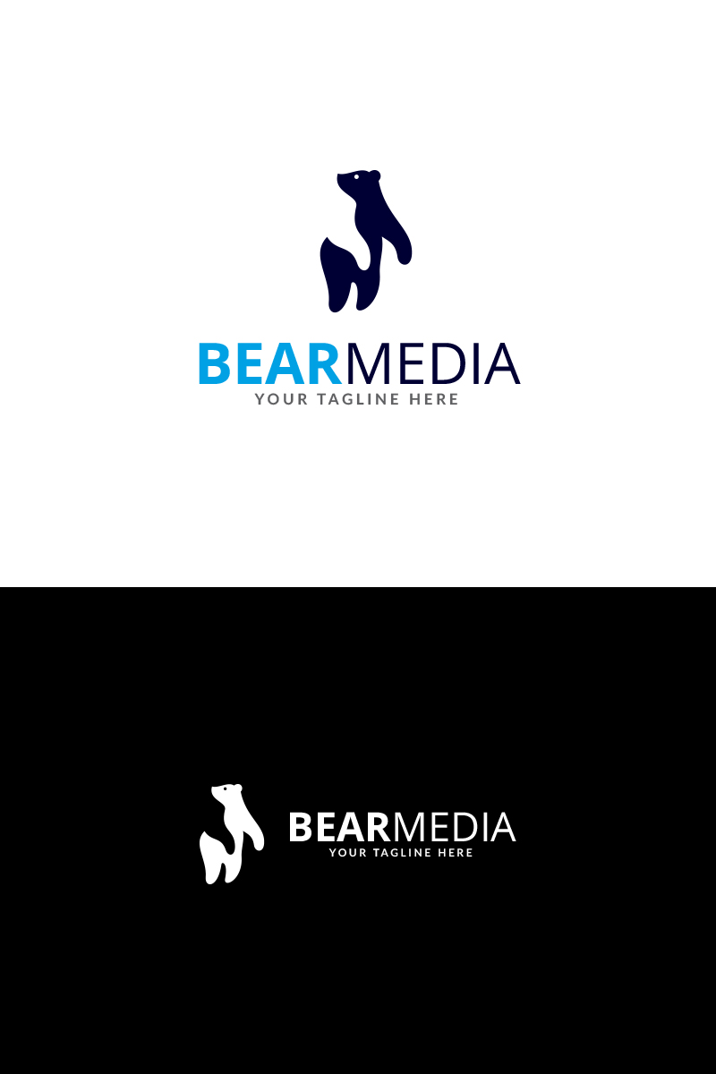Bear Media Logo Template