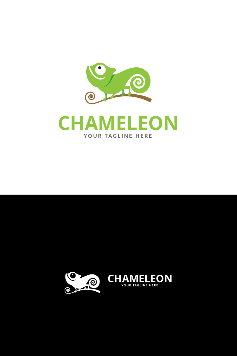 Chameleon Green Design Logo Template