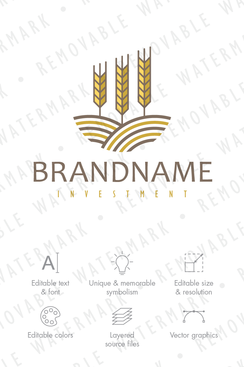 Crop Investment Logo Template