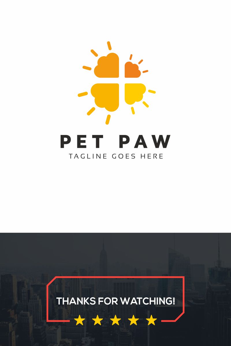 Pet Paw Logo Template