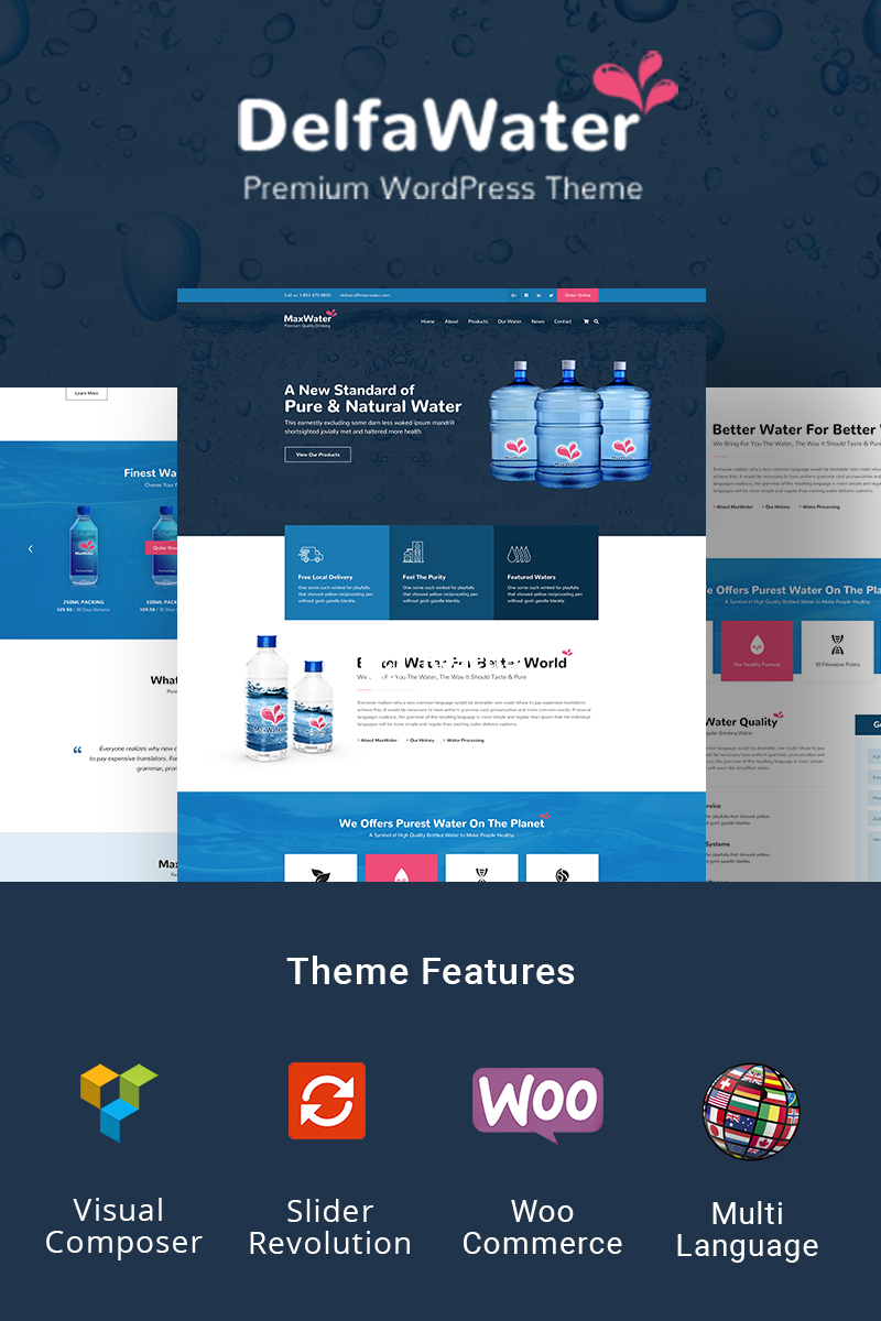 Delfa - Water Delivery WordPress Theme