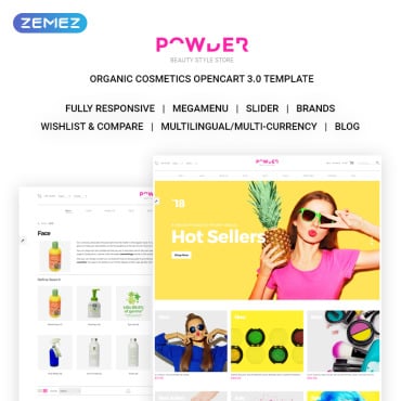Cosmetics Ecommerce OpenCart Templates 71665