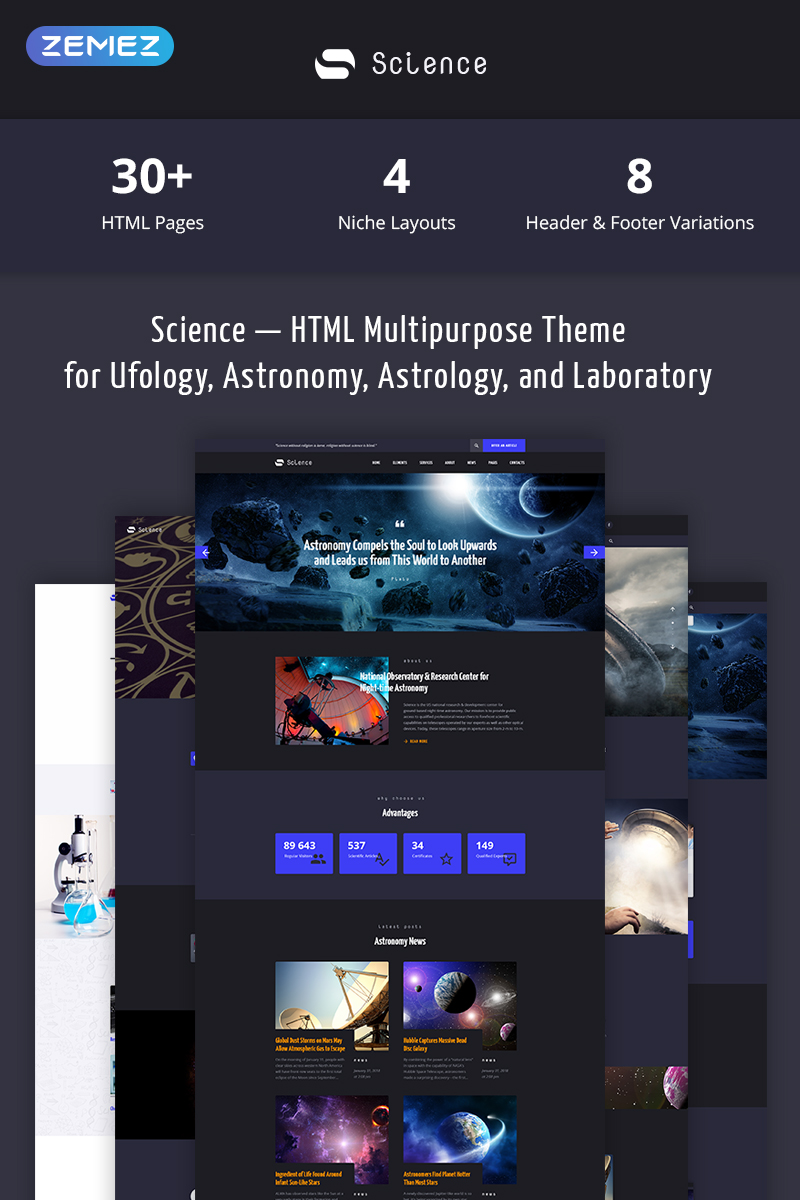 Science - Multipurpose HTML5 Website Template