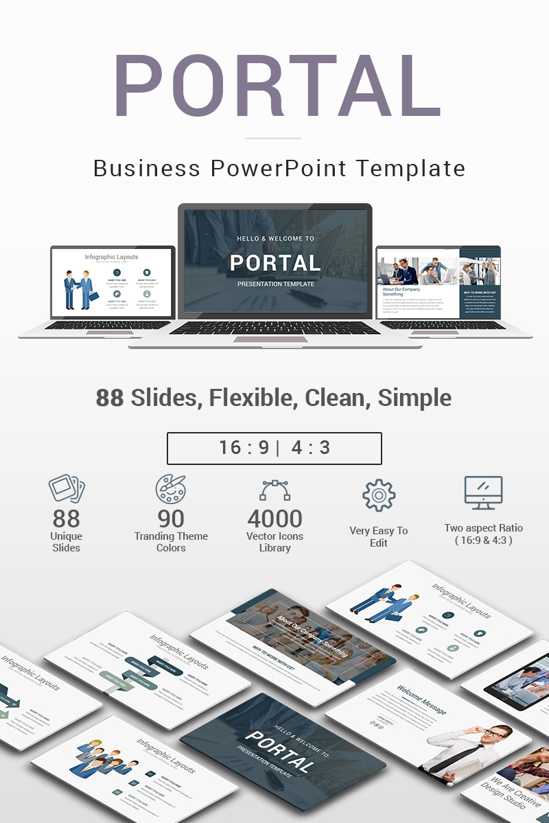 Portal Business PowerPoint template