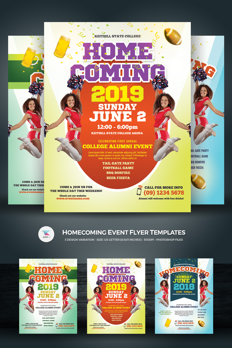 Homecoming Event Flyers - Corporate Identity Template
