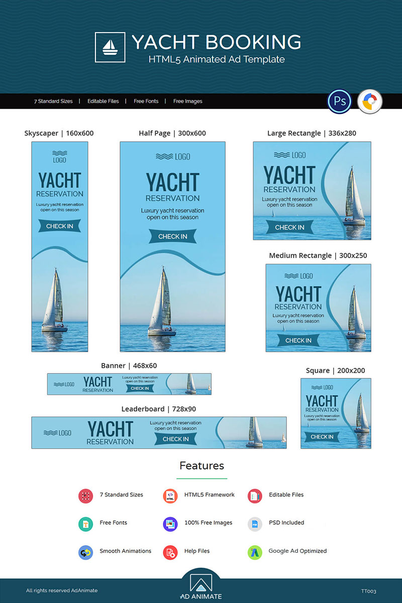 Tour & Travel | Yacht Booking Animated Banner