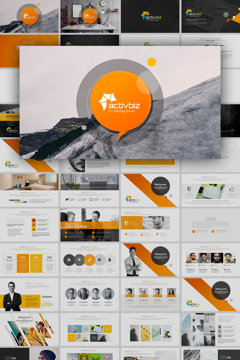 ActivBiz Business PowerPoint template