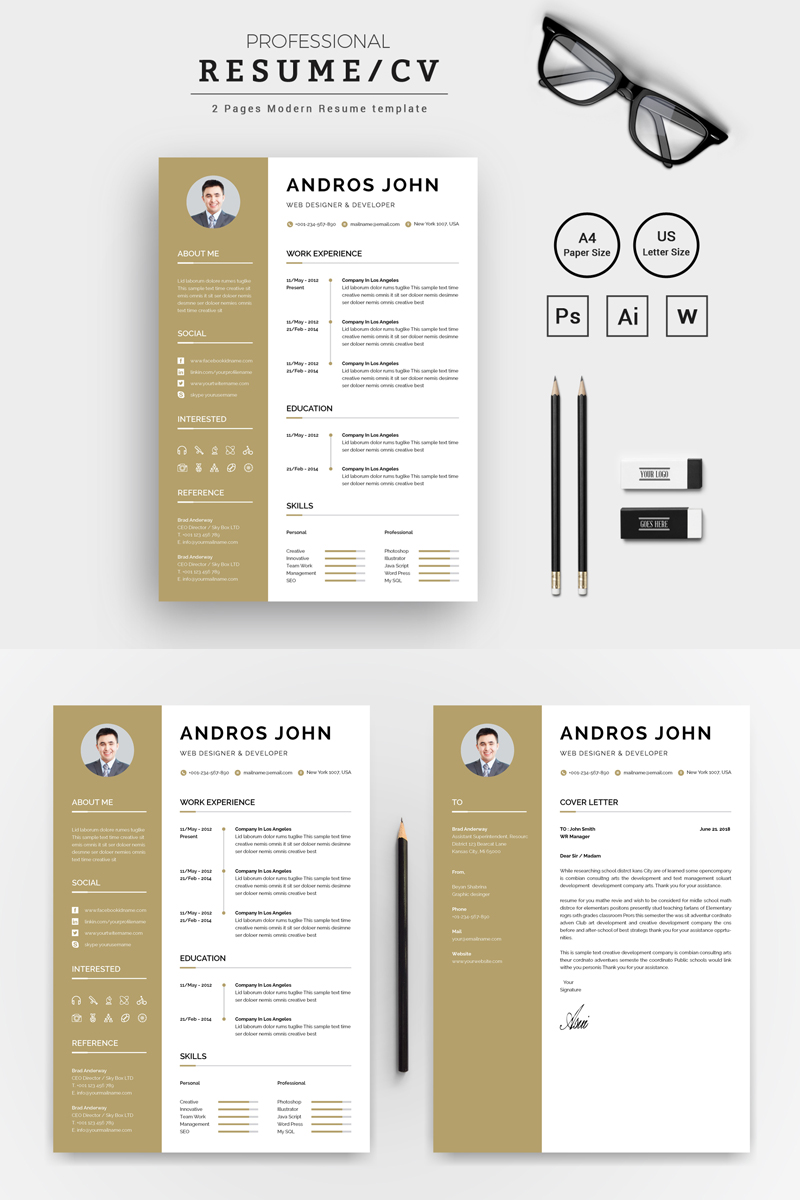 Andros John Word Resume Template