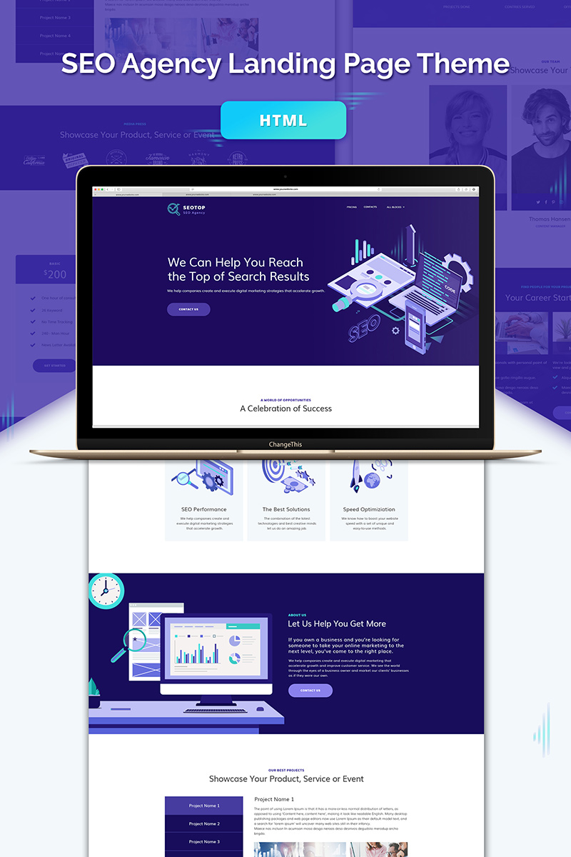 SEO Agency HTML Landing Page Template