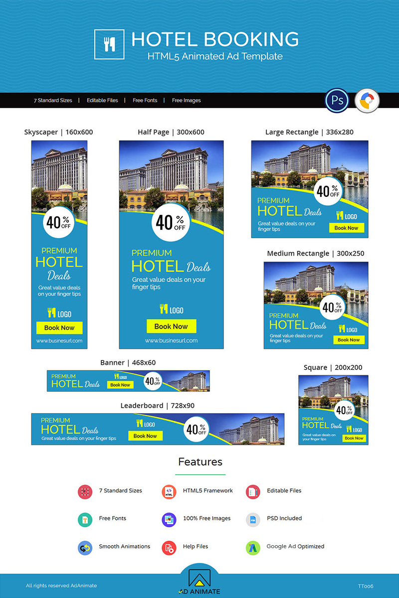 Tour & Travel | Hotel Booking Animated Banner