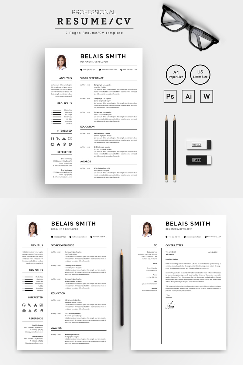 Belais Smith Designer & Developer Resume/CV Resume Template